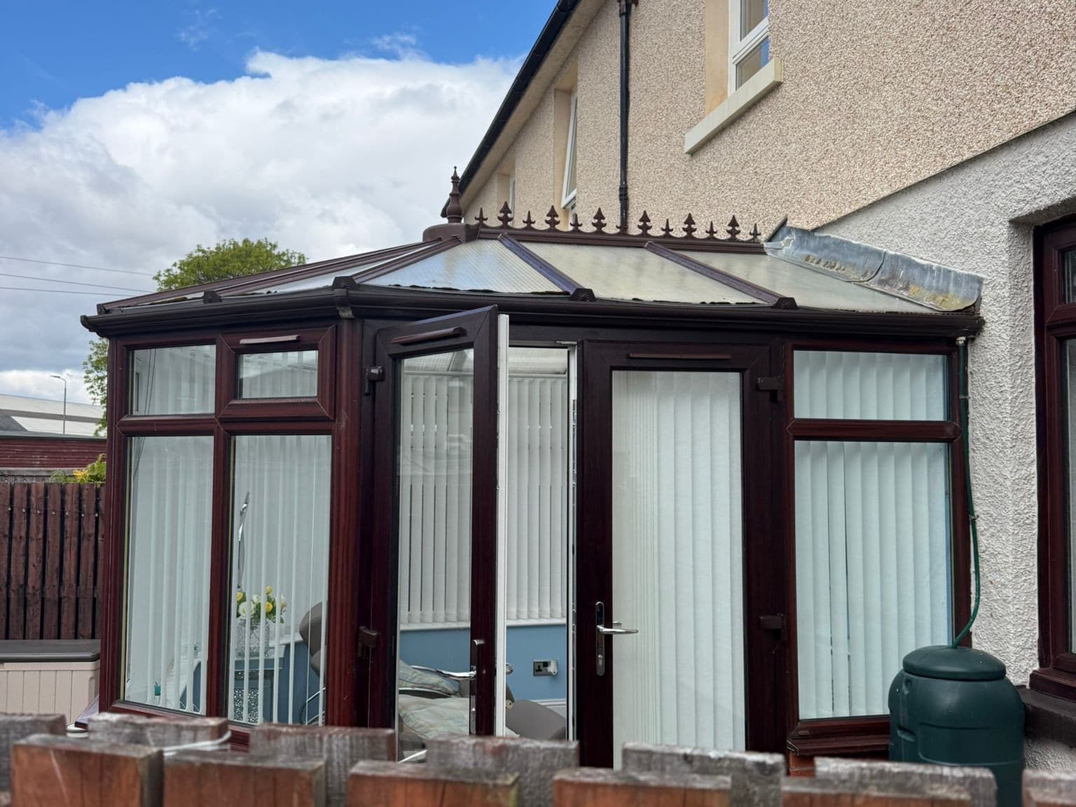Conservatory ready for a roof conversion at a Central Scotland property
